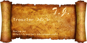 Treszler Jób névjegykártya